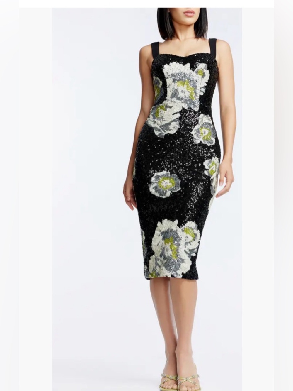 Dress The Population Nicole Sequin Floral Cocktail Sheath Dress